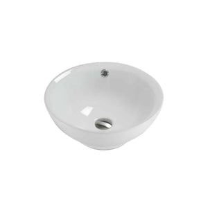 LENOVA PAC-04 Above Counter Single Bowl Diameter: 17 - White and Smooth VESSEL BATHROOM SINK Bathroom,Bathroom Sinks,Vessel Sinks, Lenova Porcelain Bathroom Sinks