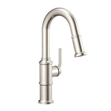 Gerber D150537BB Brushed Bronze Kinzie Single Handle Pull-down Prep Faucet