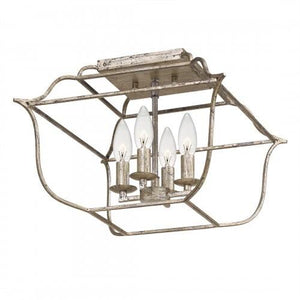 Quoizel GLY1714CS Gallery Semi flush mount 4 light century silver Semi-Flush Mount