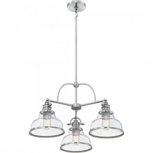 Quoizel GRTS5103BN Grant Dinette 3 light brushed nickel Chandelier