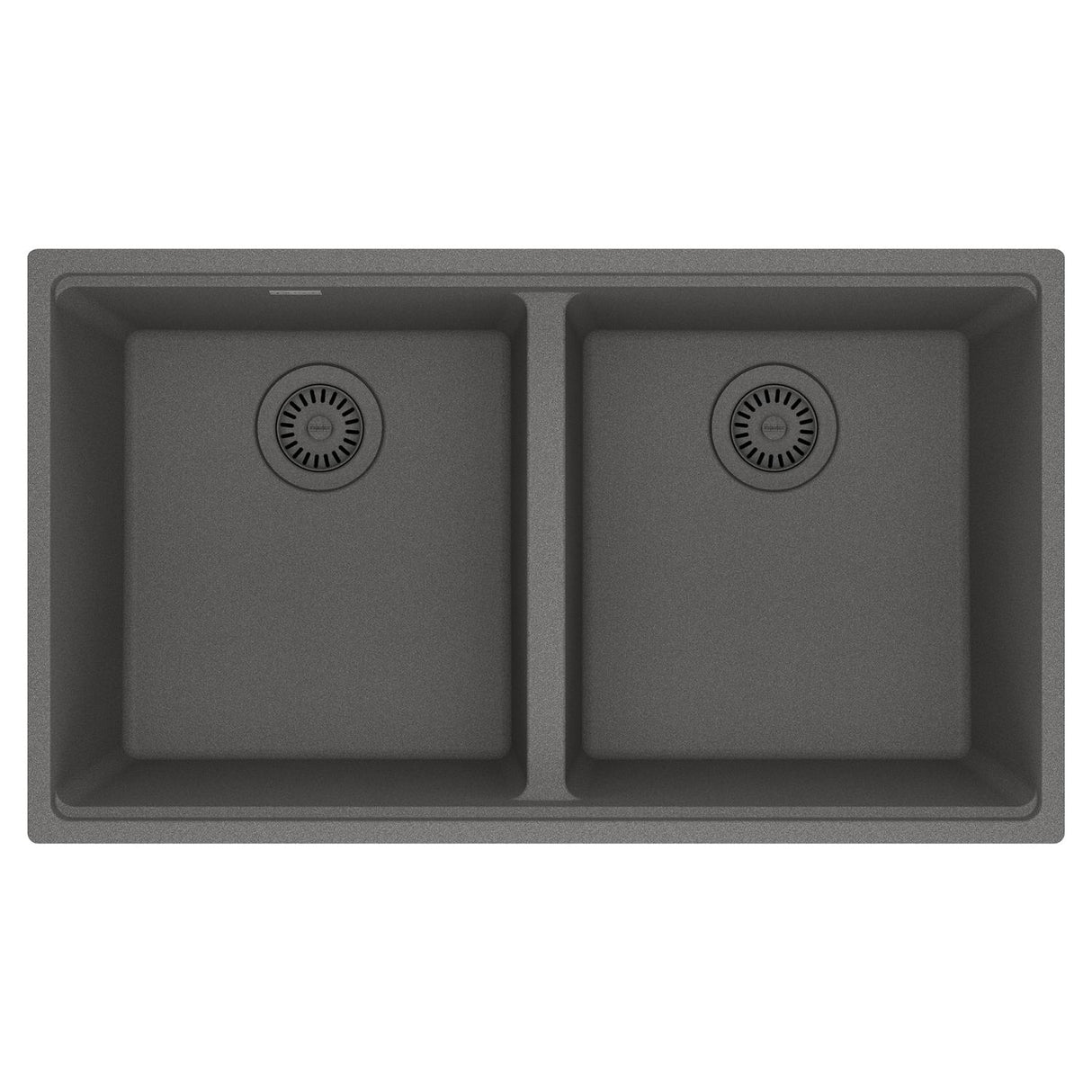 FRANKE MAG1201515-SHG Maris Undermount 33-in x 18.94-in Granite Double Bowl Kitchen Sink in Stone Grey In Stone Grey
