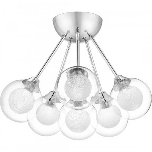 Quoizel PCSB1716C Spellbound Semi-flush 6 light polished chrome Semi-Flush Mount