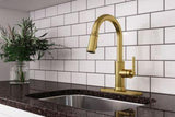 Pfister Brushed Gold 1-handle Pull-down Kitchen Faucet