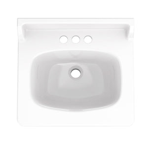 Gerber G0012224 White Marquis 4" Centers Single Door Vanity Top Bathroom Sink