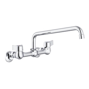 Gerber G0042630 Chrome Classics Two Handle Wall Mount Kitchen Faucet W/ 12" ...
