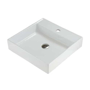 LENOVA PAC-21 Above Counter Single Bowl 17-1/2 x 4 - White BATHROOM SINK Bathroom,Bathroom Sinks,Drop In Sinks, Lenova Porcelain Bathroom Sinks