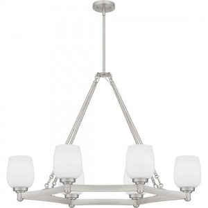 Quoizel PNG638BN Penning Linear chandelier 6 lights brushed nicke Island Light