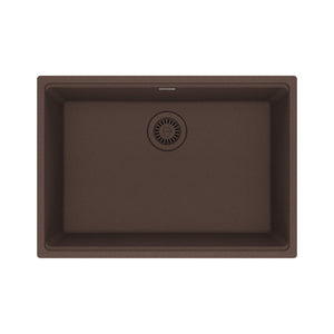 FRANKE MAG11025-MOC Maris Undermount 27-in x 19-in Granite Single Bowl Kitchen Sink in Mocha In Mocha