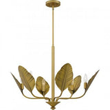 Quoizel BAY5028AB Bayley Chandelier 6 lights aged brass Chandelier