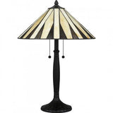 Quoizel TF5617MBK Tiffany Table lamp tiffany 2 lights matte black Table Lamp