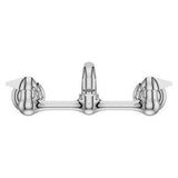 Pfirst Series 2-Handle Wallmount Kitchen Faucet in Polished Chrome