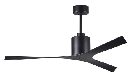 Matthews Fan MK-BK-BK Molly modern ceiling fan in Matte Black finish with all-weather 56” ABS blades. Optimized for damp locations.