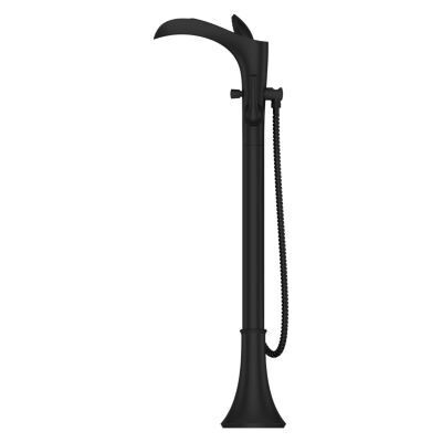 Pfister Matte Black Tub Filler With Hand Shower LG6-1RH1B