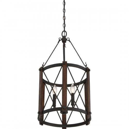 Quoizel BRO5203MK Baron Baron 3 lt foyer marcado black Pendant