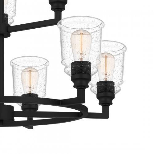 Quoizel MCI5030MBK McIntire Chandelier 9 lights matte black Chandelier