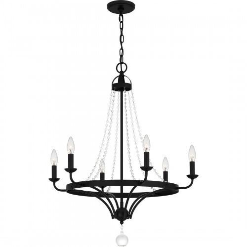 Quoizel ADL5026MBK Adelaide Chandelier 6 lights matte black Chandelier