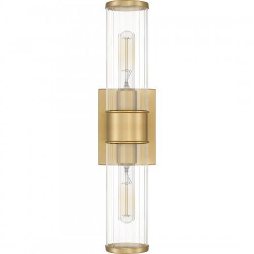 Quoizel QW16128AB Quoizel Wood Wall 2 lights aged brass Wall Sconce