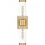 Quoizel QW16128AB Quoizel Wood Wall 2 lights aged brass Wall Sconce