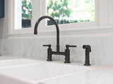 Port Haven 2-Handle Kitchen Faucet with Side Spray in Tuscan Bronze