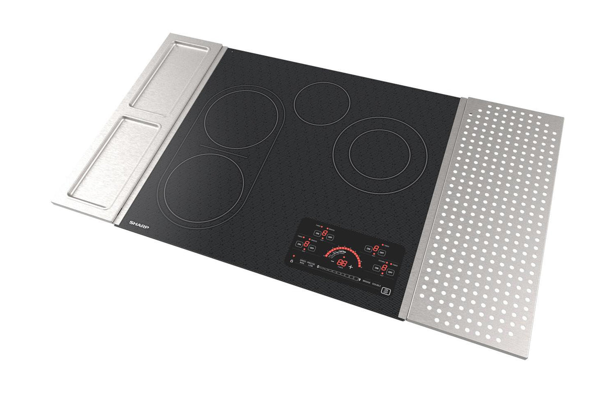 Sharp SCR2442FB 24" Electric Cooktop, 4 Heating Zones