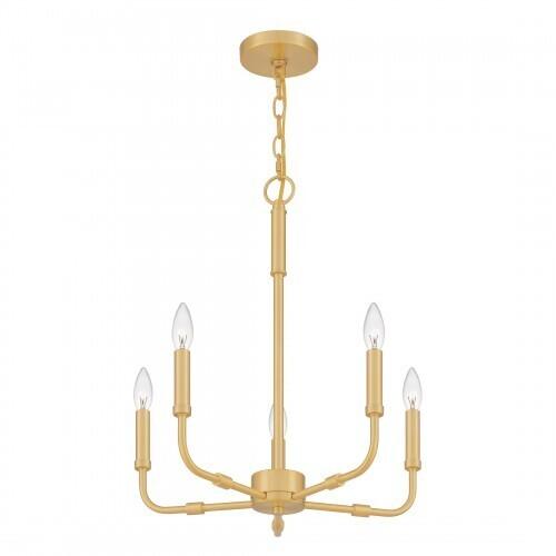 Quoizel ABR5018AB Abner Chandelier  5 light aged brass Chandelier