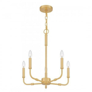 Quoizel ABR5018AB Abner Chandelier  5 light aged brass Chandelier