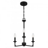 Quoizel PRC5016MBK Prescott Chandelier 3 lights matte black Chandelier