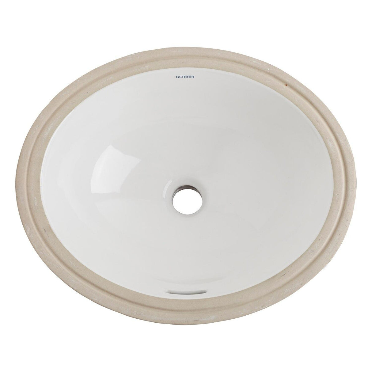 Gerber G0013743 White Luxoval Oval Undercounter Bathroom Sink