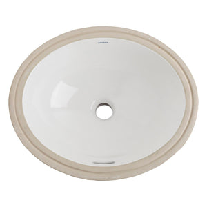 Gerber G0013743 White Luxoval Oval Undercounter Bathroom Sink