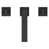 Verve 2-Handle 8 in - 15 in. Widespread Bathroom Faucet without Handles with Square Spout in Matte Black