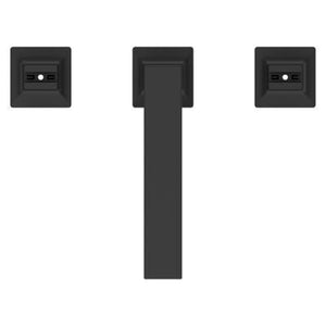Pfister Matte Black 2-handle 8 Widespread Square Spout Bath Faucet LG49-VRV2B