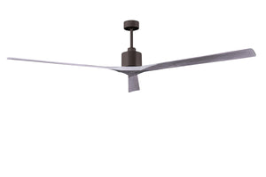 Matthews Fan NKXL-TB-BW-90 Nan XL 6-speed ceiling fan in Matte White finish with 90” solid barn wood tone wood blades