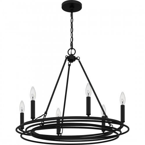 Quoizel CPE5025MBK Calliope Chandelier 6 lights matte black Chandelier