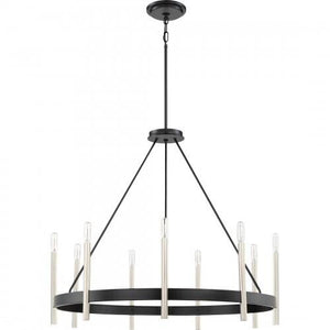 Quoizel ATH5009K Anthem 9 light chandelier mystic black Chandelier