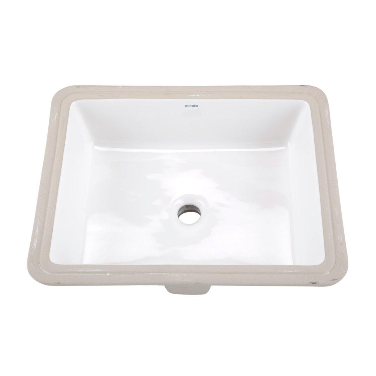 Gerber G0012791 White Wicker Park Rectangular Undercounter Bathroom Sink