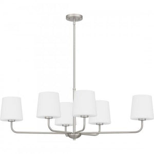 Quoizel GGR642BN Gallagher Linear chandelier 6 lights brushed nicke Island Light