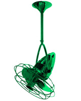 Matthews Fan JD-GREEN-MTL Jarold Direcional ceiling fan in Esmerelda (Green) finish with metal blades.