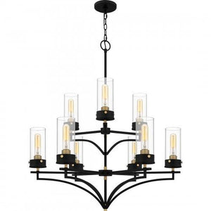 Quoizel HLS5031MBK Hillside Chandelier 9 lights matte black Chandelier