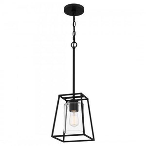Quoizel PRC1508MBK Prescott Mini pendant 1 light matte black. Mini Pendant