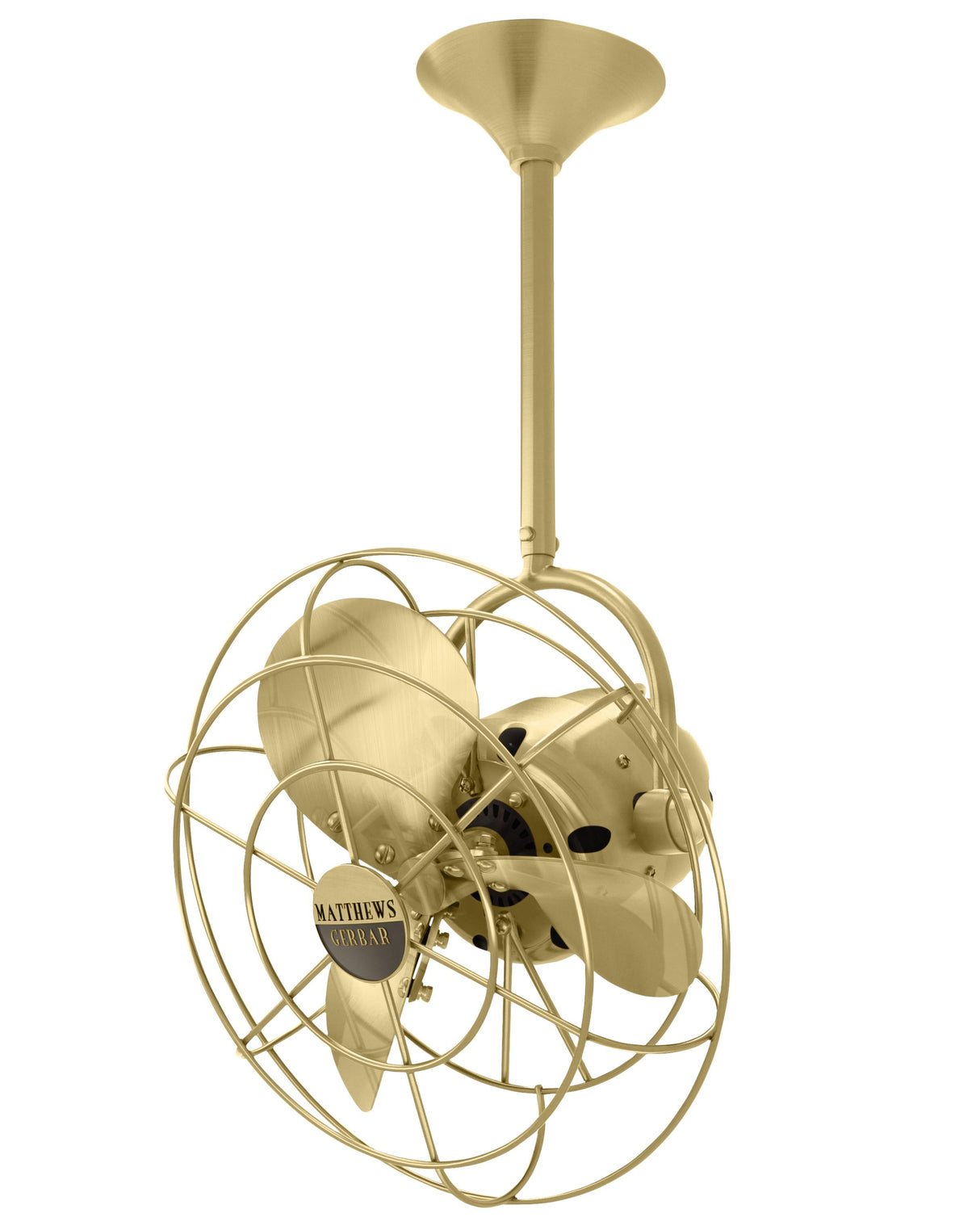 Matthews Fan BD-BRBR-MTL Bianca Direcional ceiling fan in Brushed Brass finish with metal blades.