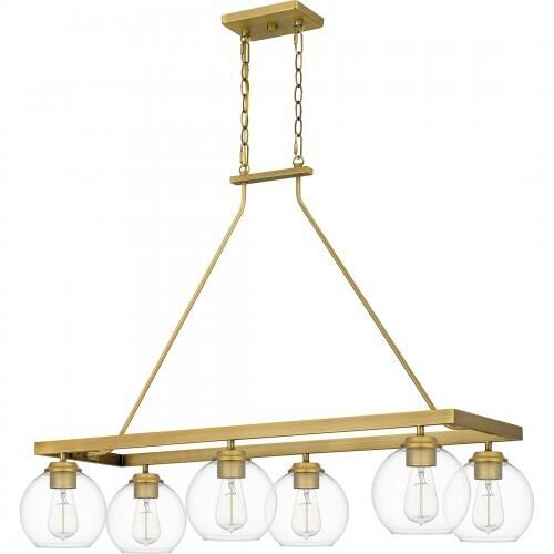 Quoizel CLD637AB Celadon Island 6 lights aged brass Island Light