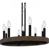 Quoizel HDR842MBK Hendrix Linear chandelier 9 lights matte black Island Light