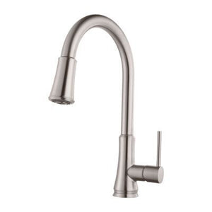 Pfirst Series 1-Handle Pull-Down Kitchen Faucet in Stainless Steel