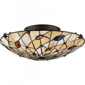 Quoizel TF1409SVB Graham Flush mount  tiff vintage bronze 17"d Flush Mount