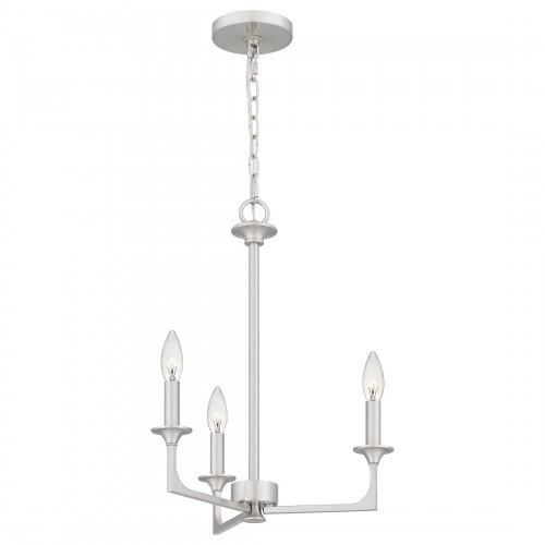 Quoizel PRC5016BN Prescott Chandelier 3 lights brushed nickel Chandelier