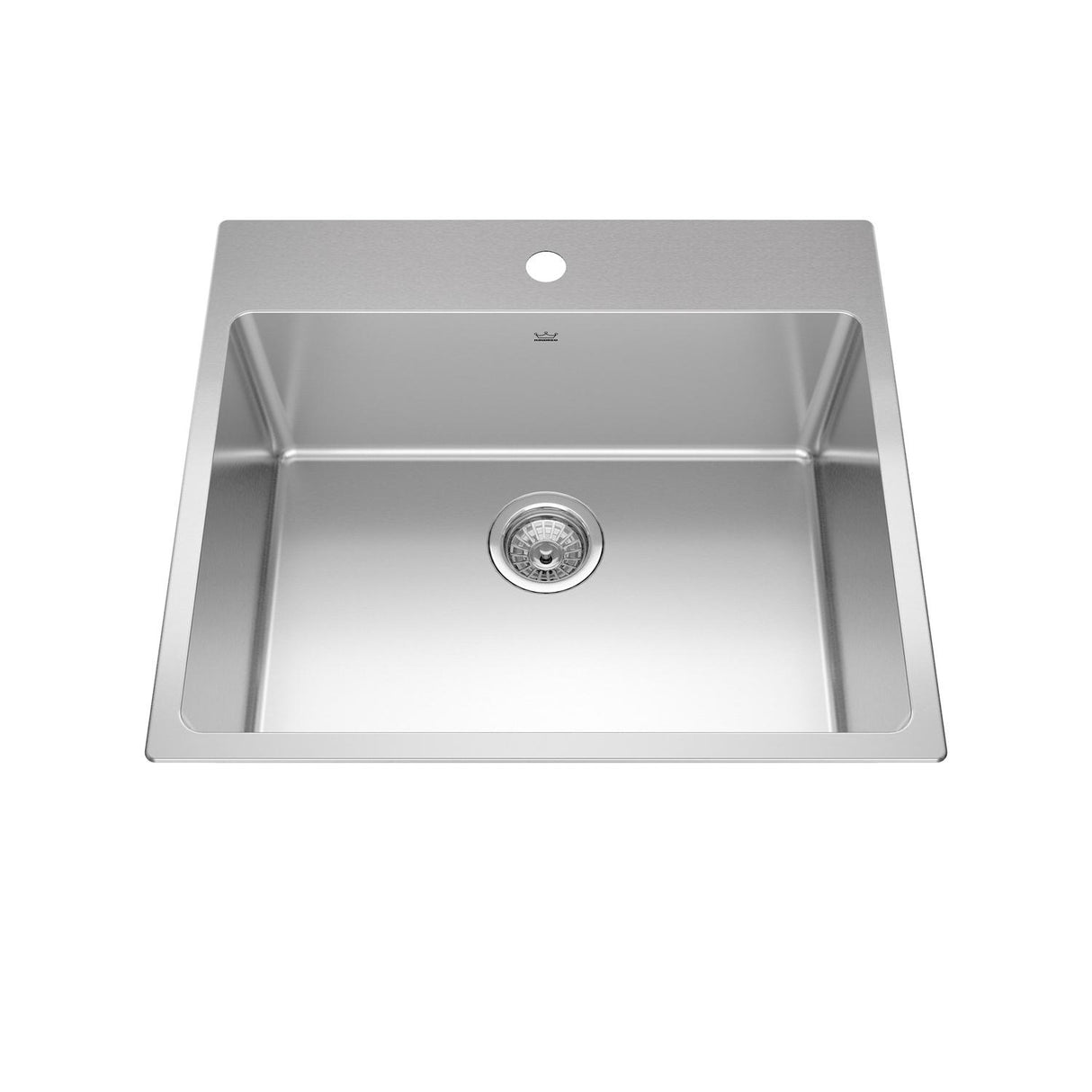 KINDRED BSL2225-ADA-1N Brookmore 25.1-in LR x 22.1-in FB x 5.4-in DP Drop in Single Bowl Stainless Steel ADA Kitchen Sink