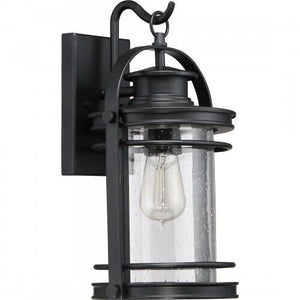 Quoizel BKR8408K Booker Outdoor Wall Sconce, 1-Light, 100 Watts, Mystic Black (15" H x 9" W)