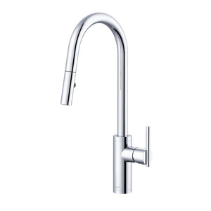 Gerber D454058BS Parma Cafe Single Handle Pull-down Kitchen Faucet - Satin Black