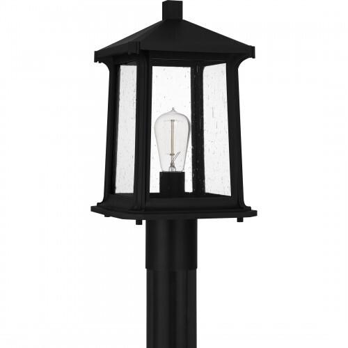 Quoizel SAT9009MBK Satterfield Outdoor post 1 light matte black Outdoor Lantern