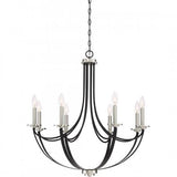 Quoizel ANA5008K Alana 8 light chandelier mystic blk Chandelier